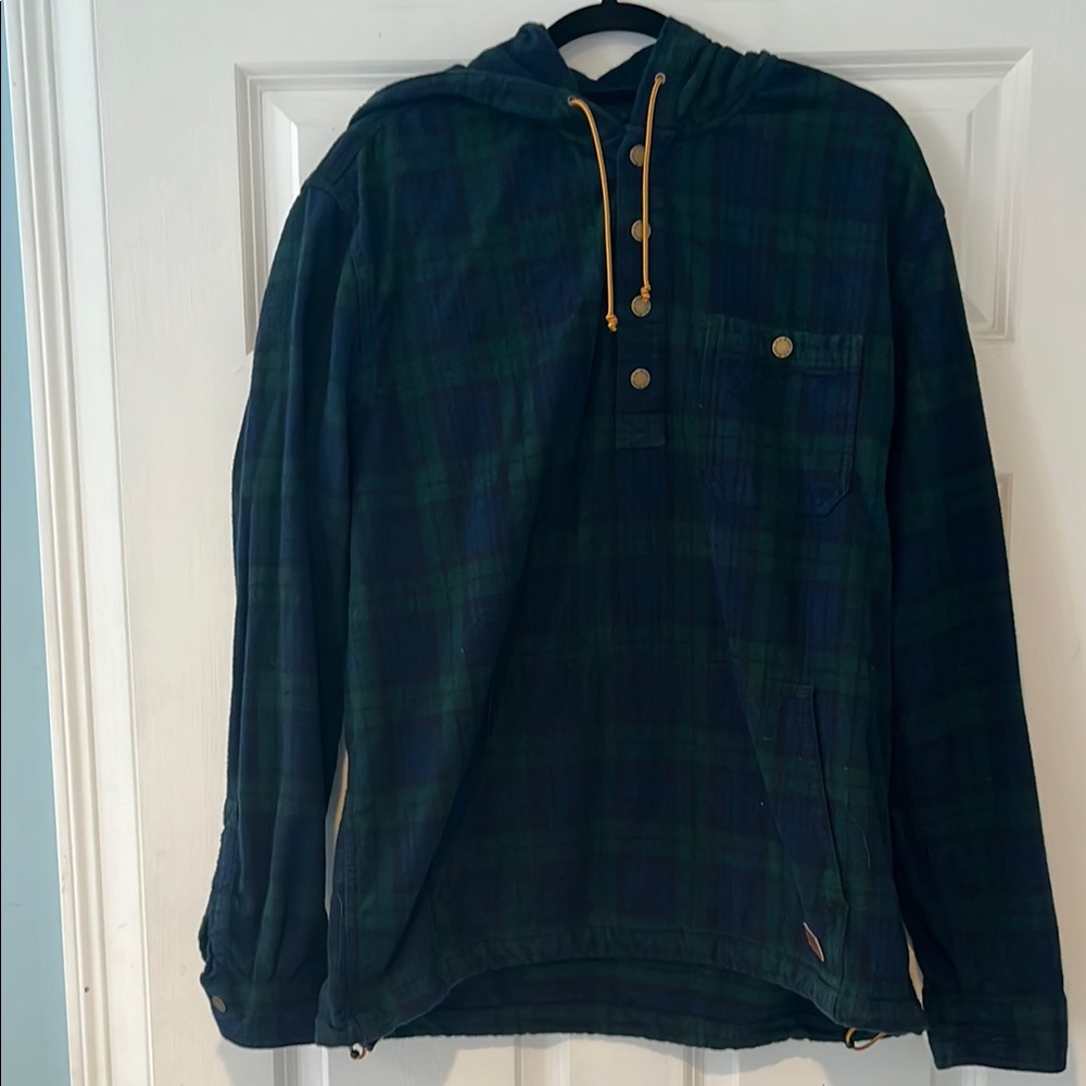 L.L. Bean Plaid Hooded Pullover